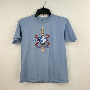 Vintage‎ Anvil Tshirt Kids Large Blue Cotton Northshore Hawaii Short Sleeve Tee